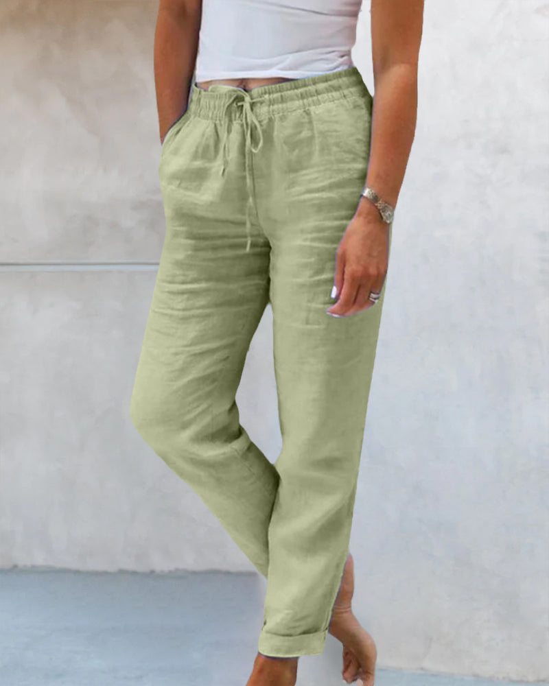 Safiya - Casual straight-leg trousers