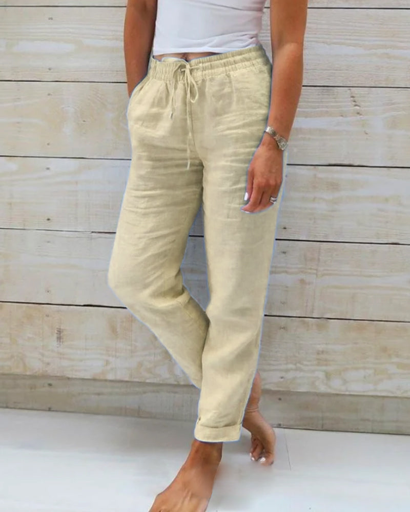 Safiya - Casual straight-leg trousers