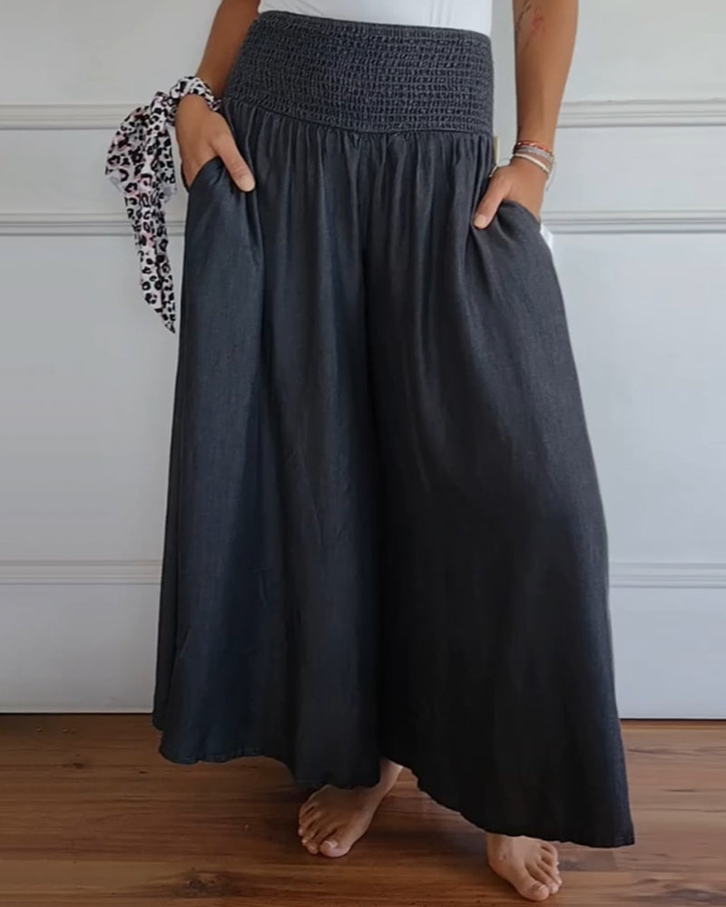 Zarina | Wide pants with elastic waistband