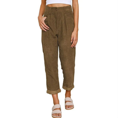 Shaniya™ | High-Waisted Corduroy Pants