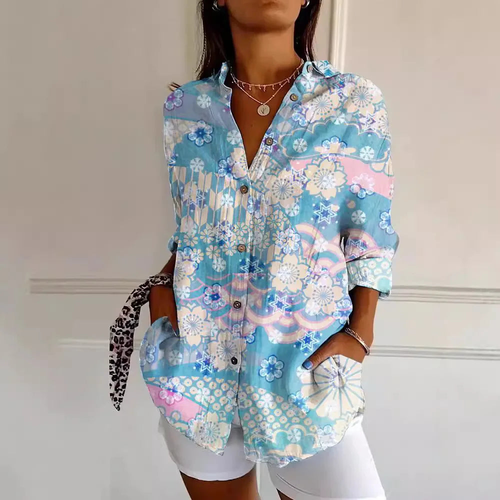 Wafa | Elegant Printed Blouse