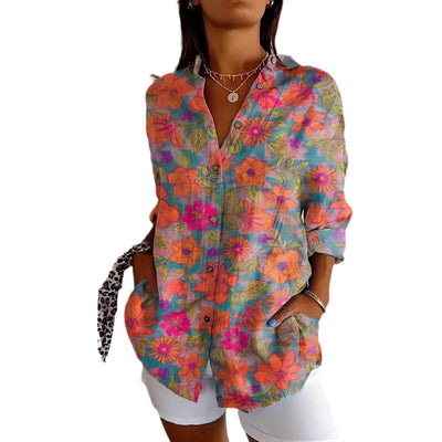 Wafa | Elegant Printed Blouse